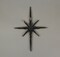 Set of 3 Cast Iron Starburst Wall Hangings Mid Century Modern 8 Pointed Stars